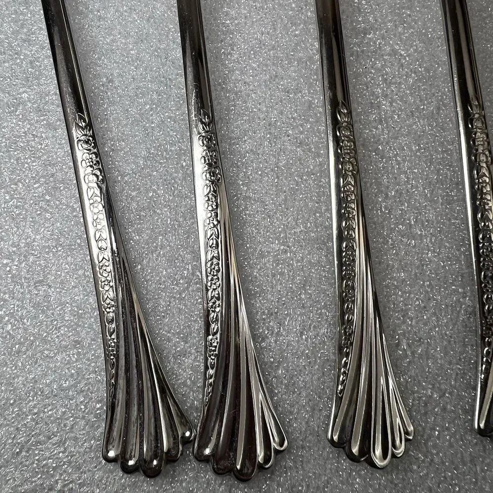 12 ONEIDA Distinction SPRING GLEN Deluxe Stainless Iced Tea Spoons 7 3/8